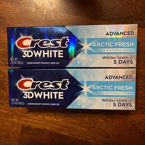2 boxes Crest 3D White Arctic Fresh Toothpaste - Blue and White
